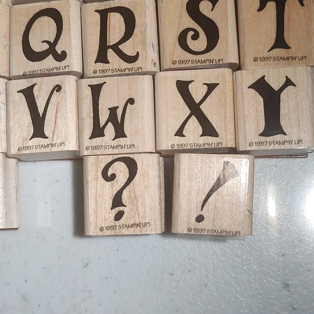 Stampin' Up Alphabet Wood Mounted Stamp Set Of 28 Stamps, Letters A - Z… - Picture 2 of 3